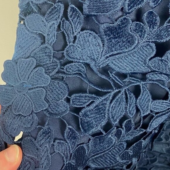 Revolve Keepsake Acoustic Lace Mini Dress Navy Blue Size Medium Floral Shopbop M - Picture 7 of 11